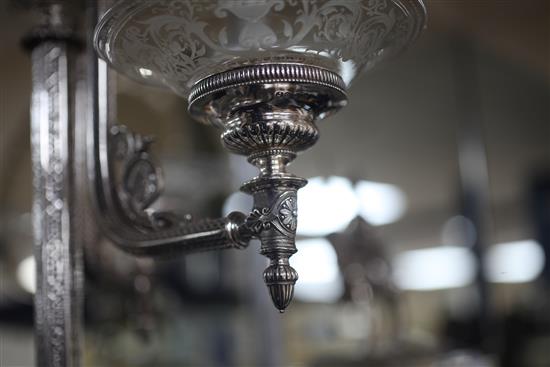 An ornate Victorian silver centrepiece by Horace Woodward & Co, London 1873, 103.6oz.